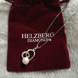 Helzberg Diamonds Pearl Heart Necklace